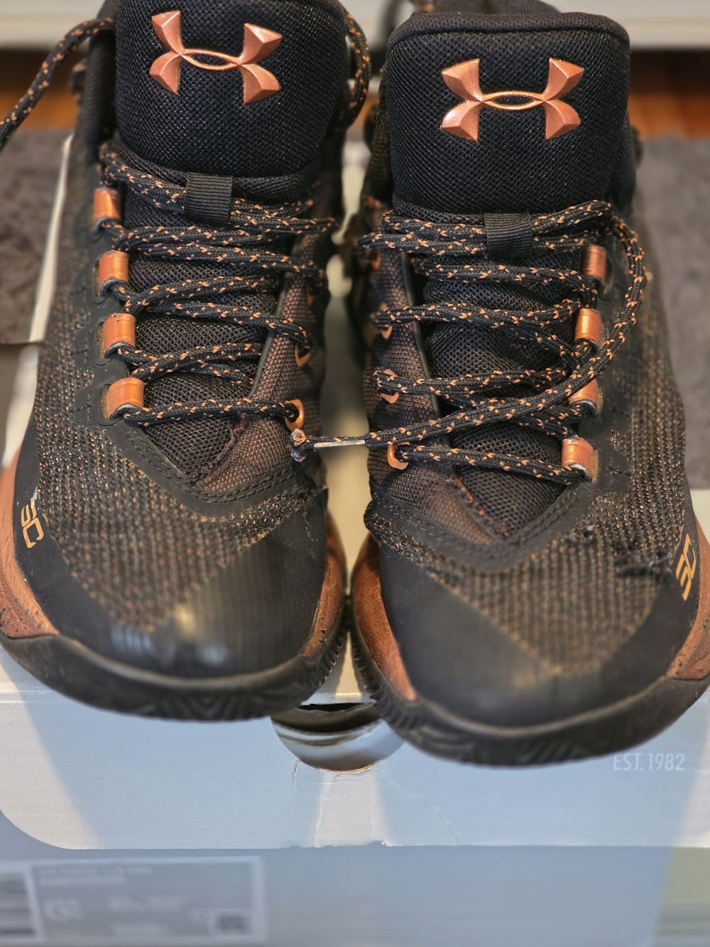 Under Armour Curry 3 "Brass Band" (All-Star) Men's Black & Orange Athletic Shoes